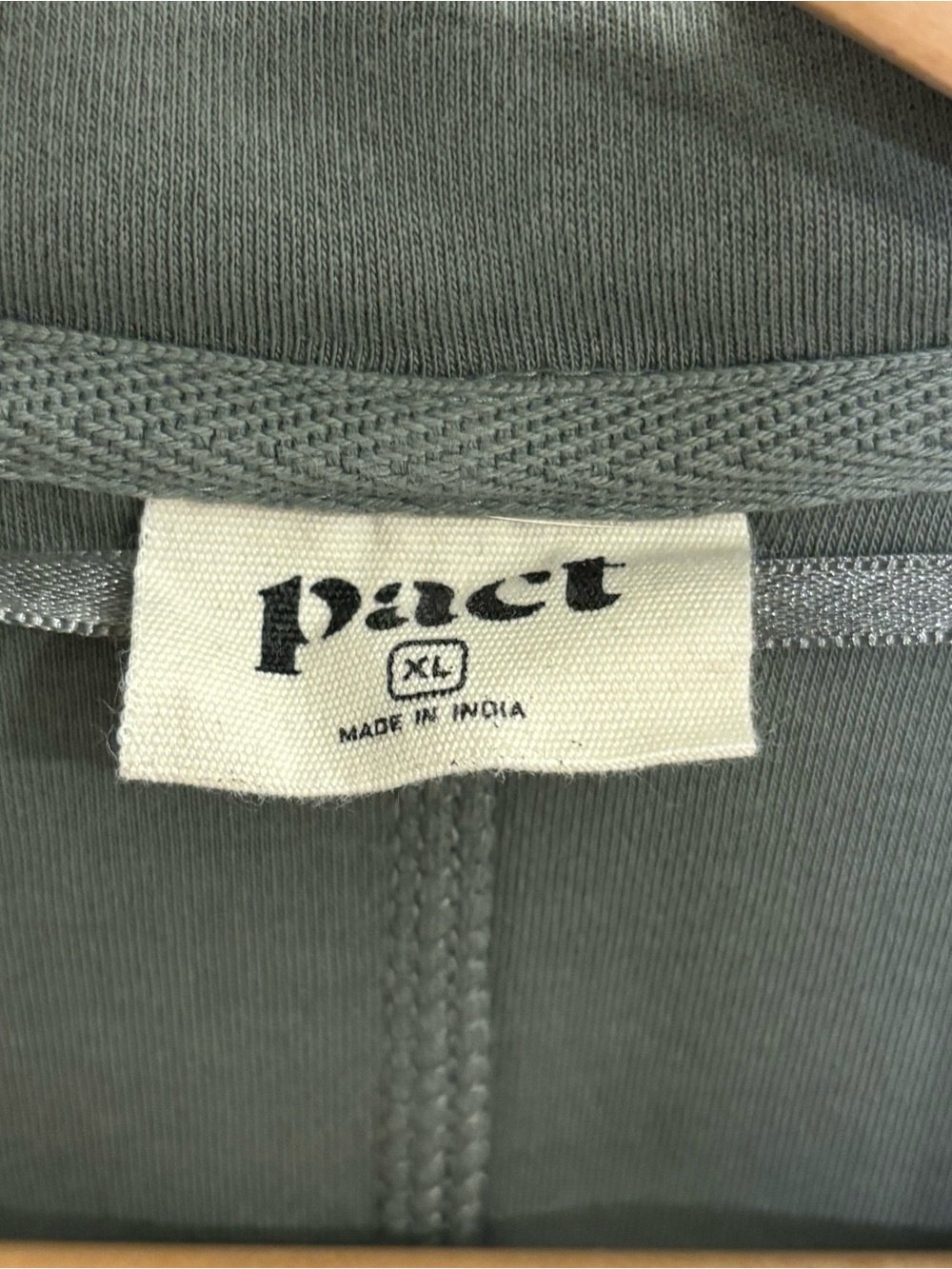 Pact Airplane Relaxed Blazer Womens XL Sage Green Organic Cotton Travel Jacket - Picture 4 of 10